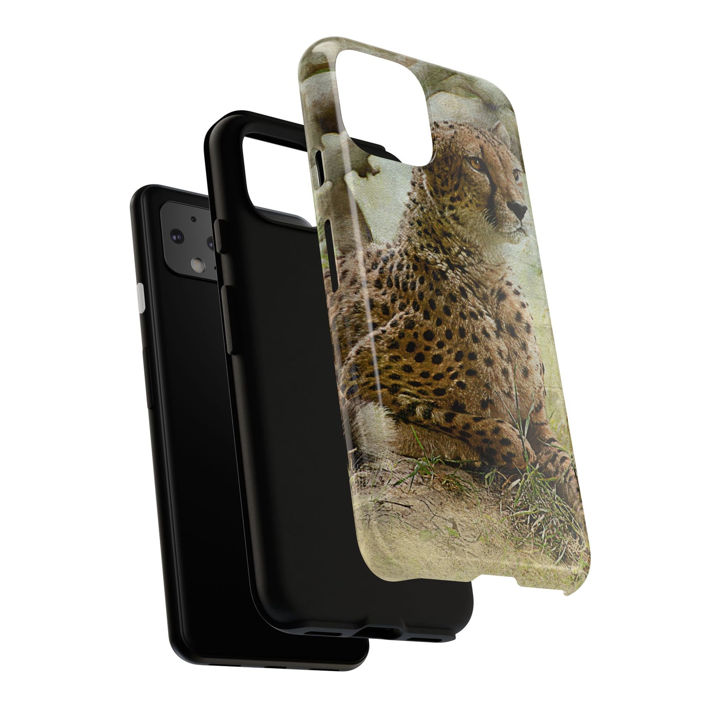 Cheetah Phone Case, Tough Cases, Animal Lover Gift, Wildlife Protection, Eco-Friendly Mobile Cover, Unique Phone Accessory
