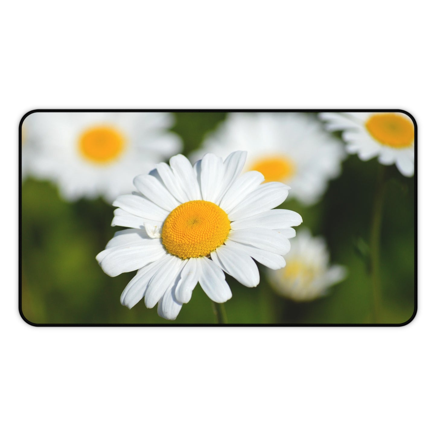 Daisy Field Desk Mat — Floral Mouse Pad Surface for Home Office