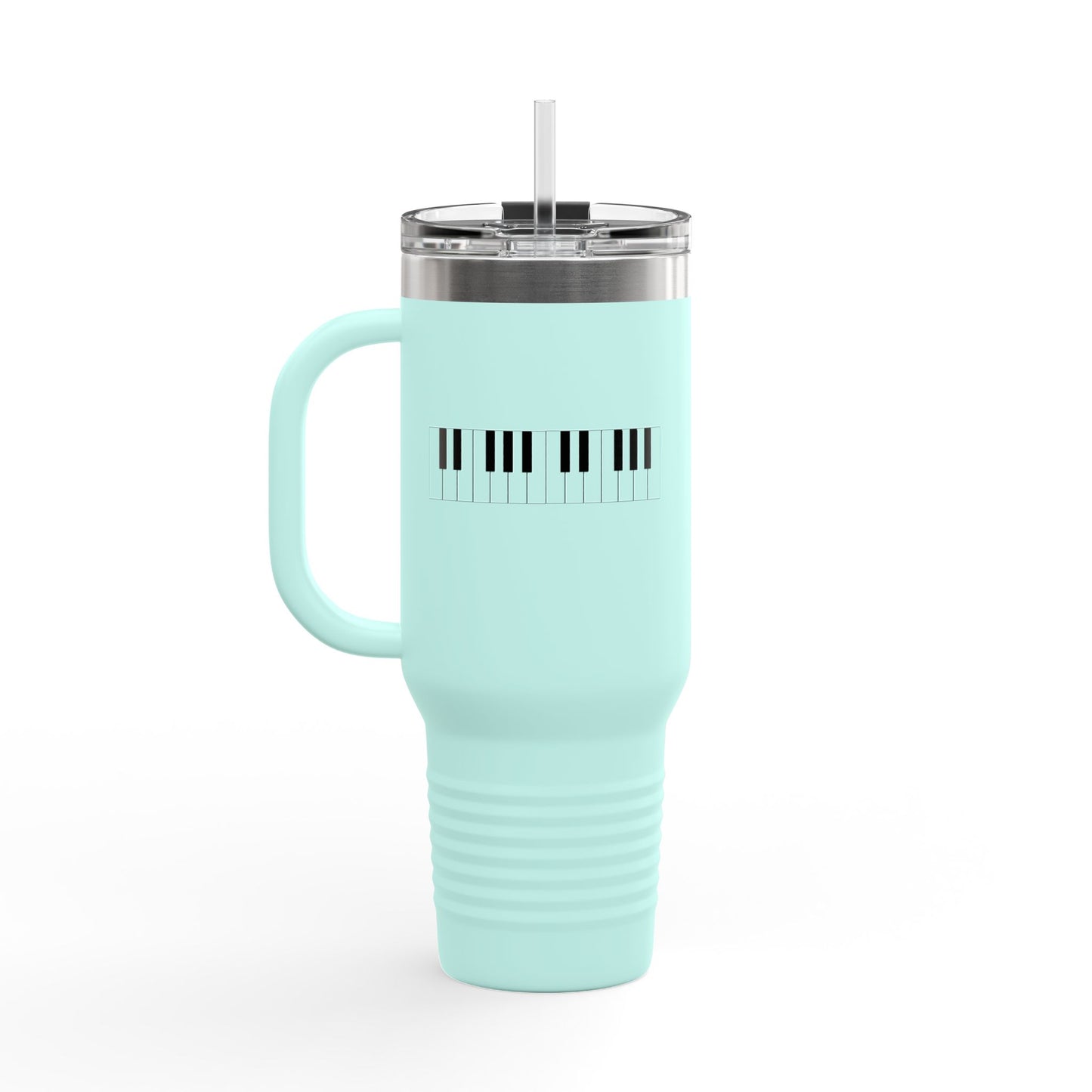 Piano-Themed Insulated Travel Mug, 40oz | Music Lover's Drinkware, Perfect Gift for Musicians, Coffee Mug, Travel Cup, Concert Essential