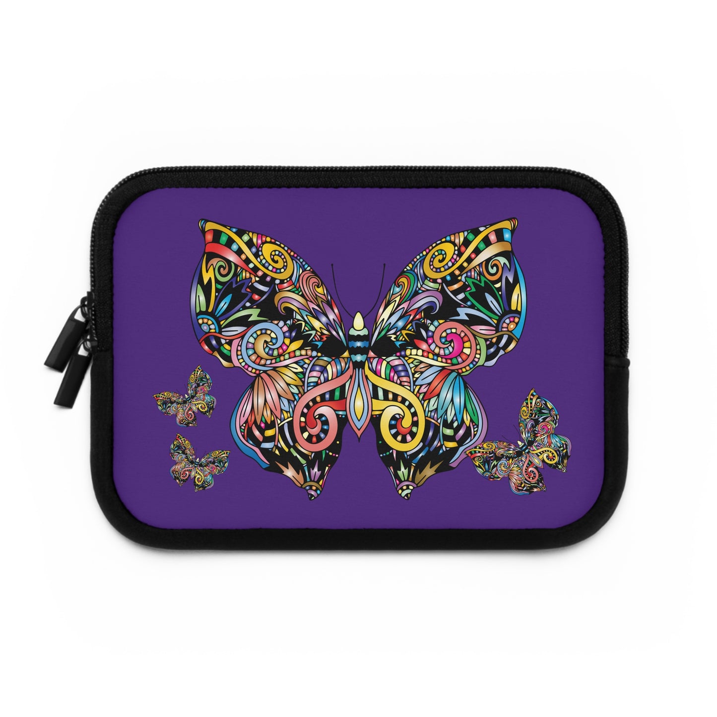 Vibrant Butterfly Laptop Sleeve, Colorful Computer Case, Stylish Tech Accessory, Gift for Students, Trendy Design for Professionals