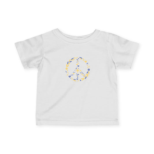 Infant Peace Symbol Tee, Baby Shirt, Toddler T-Shirt, Cute Infant Apparel, Gift for New Parents, Kids' Fashion