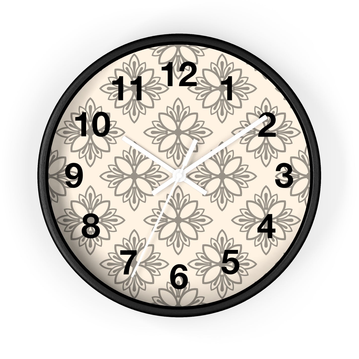 Elegant Floral Wall Clock - Home Decor, Modern Timepiece, Gift for Her, Office Decor, Living Room Accent