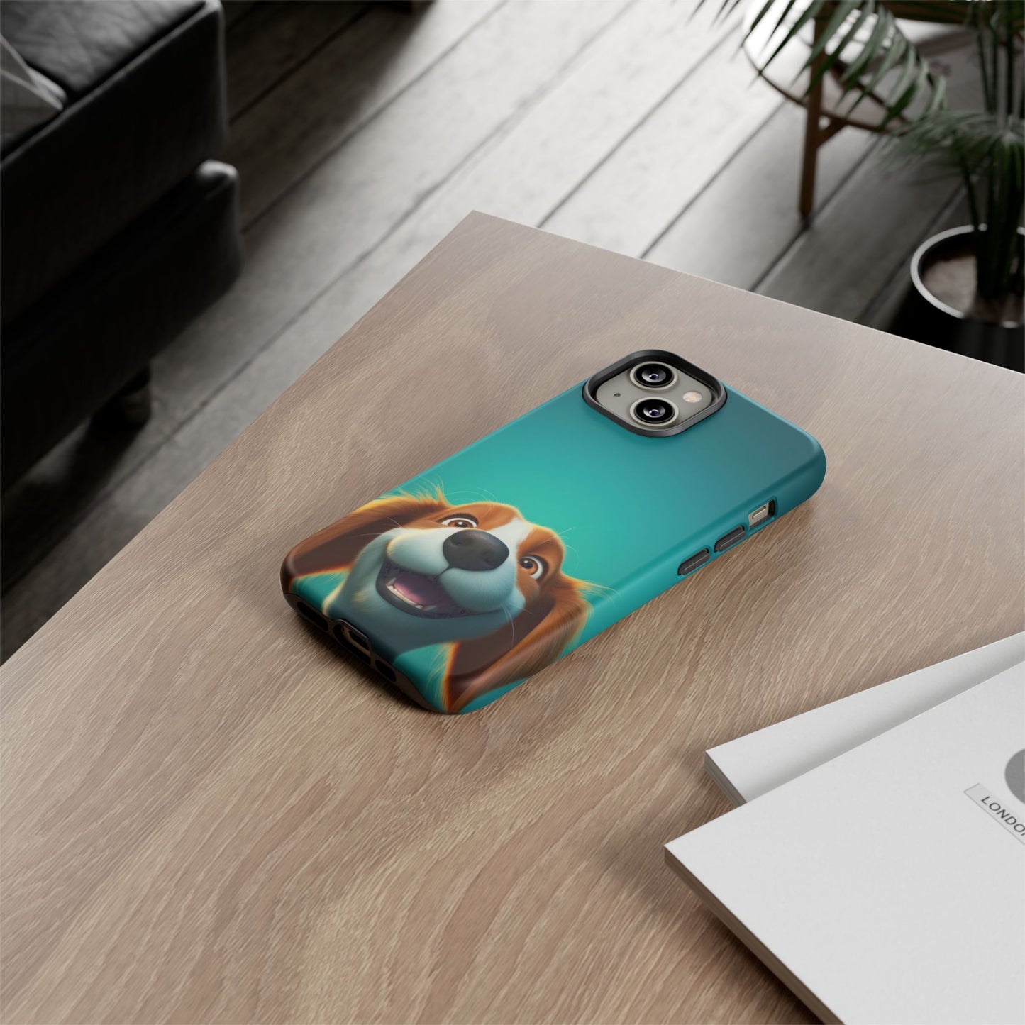 Happy Dog Phone Case — Cute Cartoon Puppy Protective Phone Cover