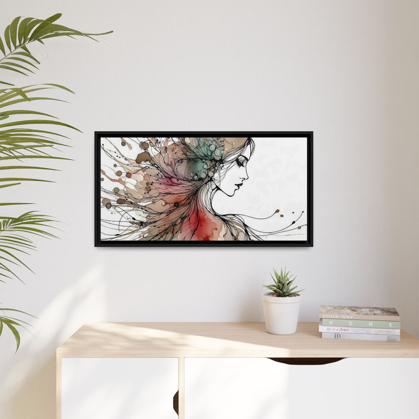 Matte Canvas, Framed (Multi-color) - Girl Whispers