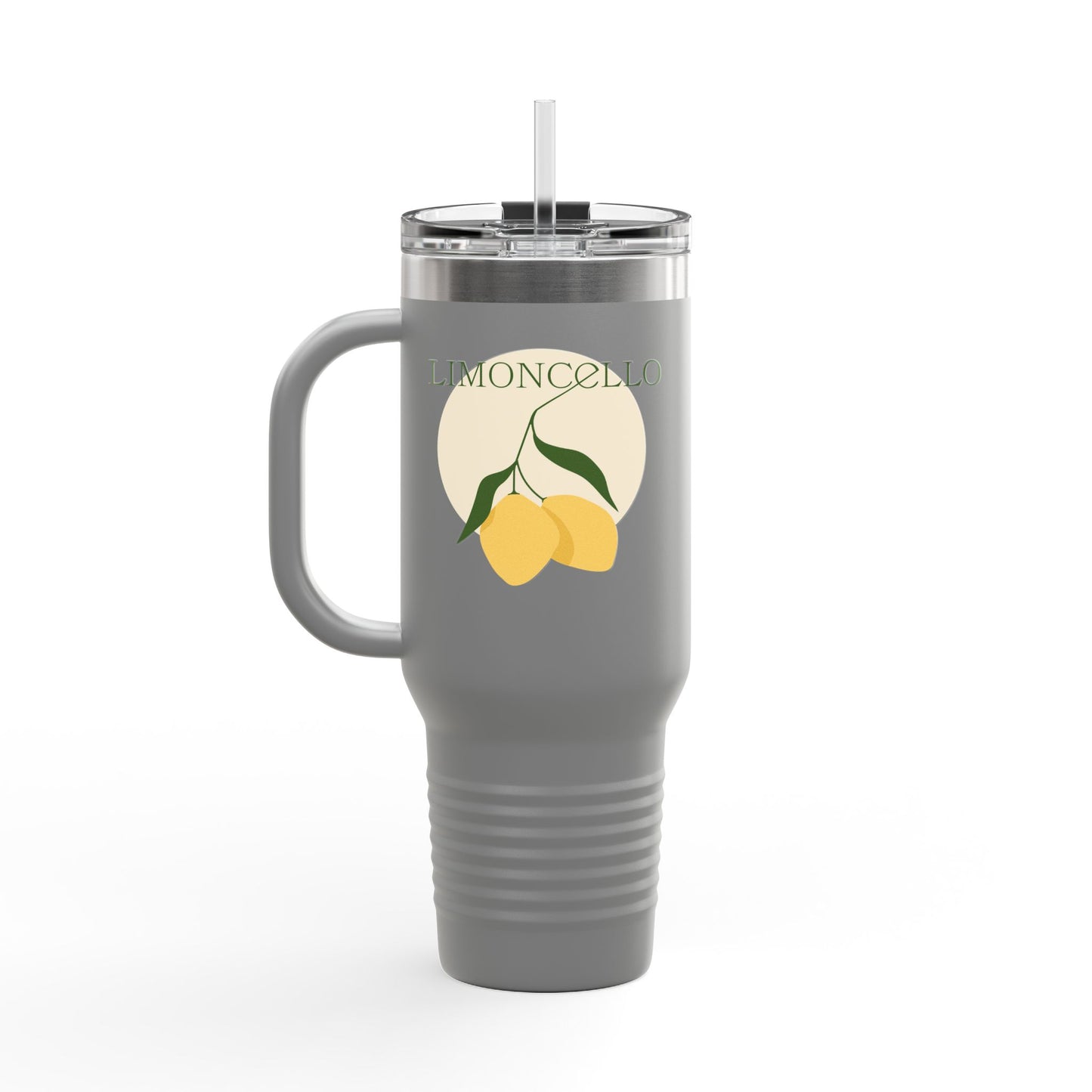 Limoncello Insulated Travel Mug, 40oz - Perfect for Road Trips, Summer Picnics, Camping, and Gift Ideas, Travel Mug for Lemon Lovers