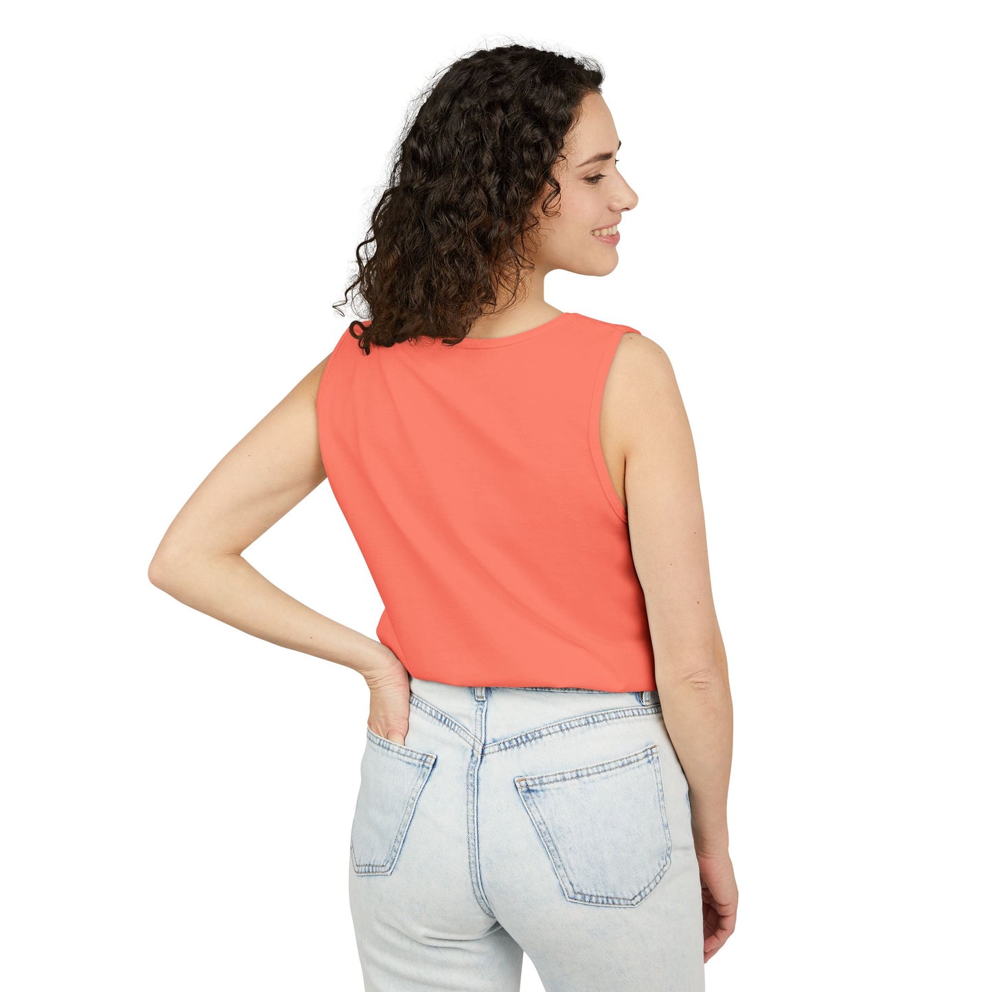 5-Star "WANTED" Garment-Dyed Tank Top, Unisex Summer Shirt, Gift for Him/Her, Trendy Casual Wear, Pool Party Outfit, Unique Graphic Tee