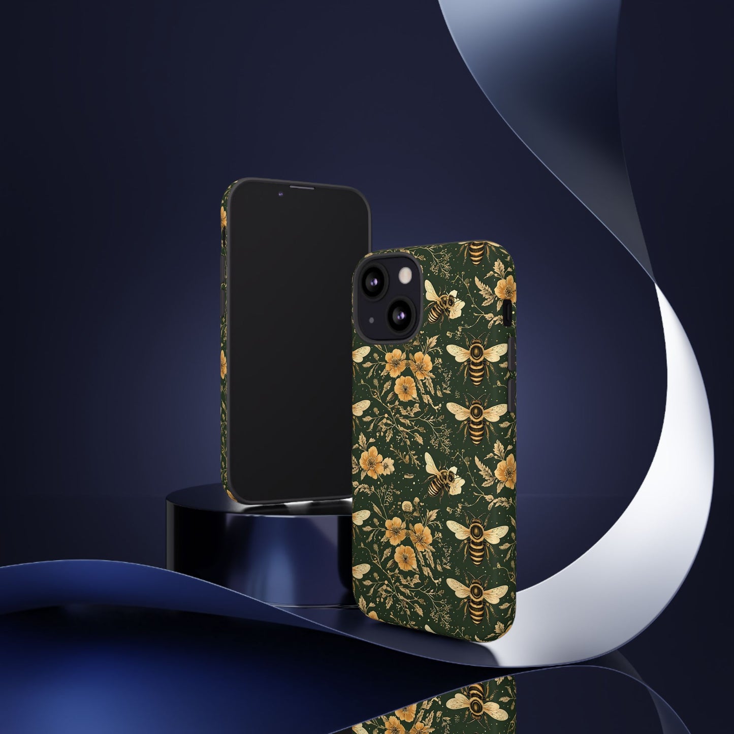 Nature-Inspired Phone Case, Tough Cases for Nature Lovers, Floral Bee Design, Eco-Friendly Gift, Summer Vibes, Trendy Phone Accessory,