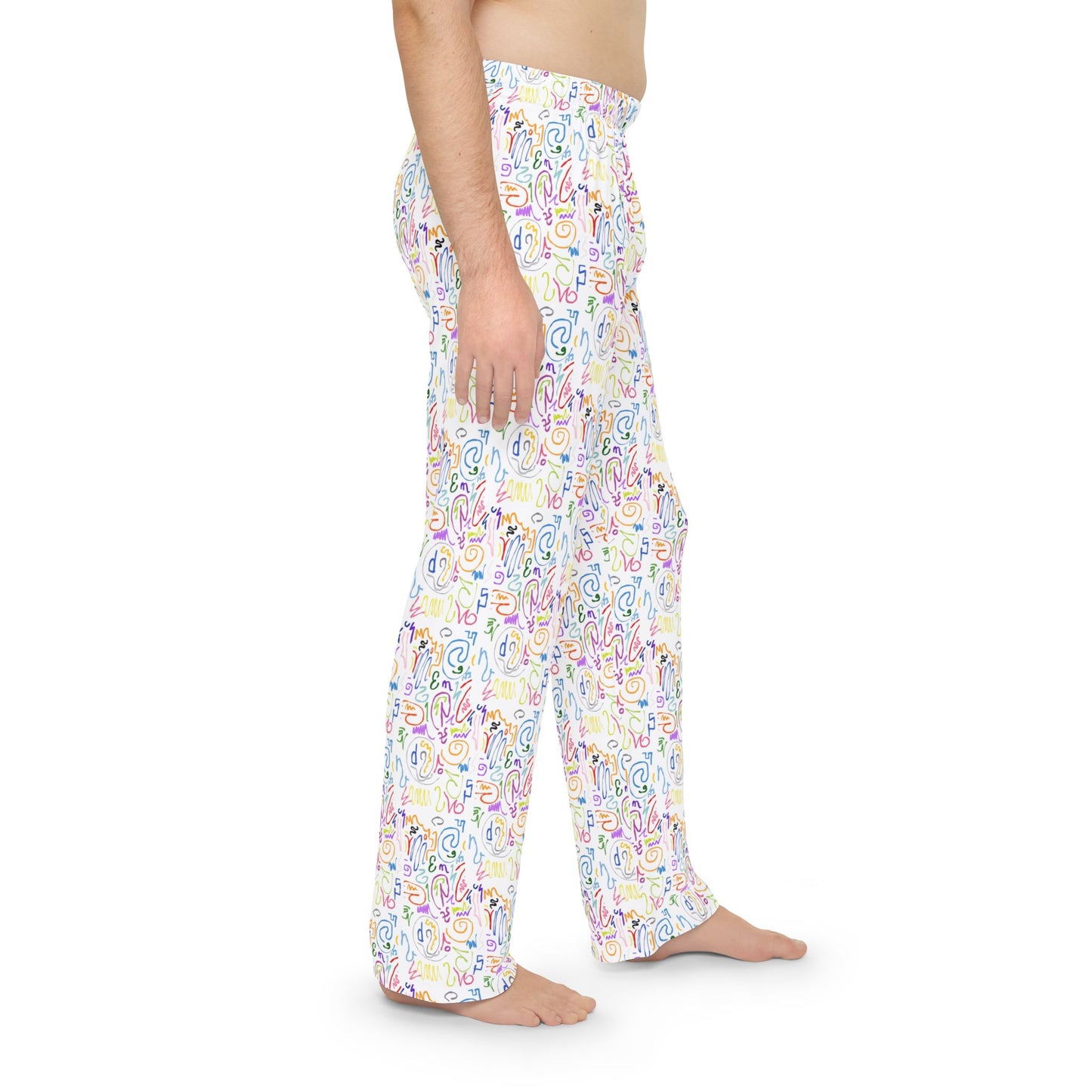 Vibrant Floral Men's Pajama Pants, Cozy Sleepwear, Relaxation Gift, Lounge Pants, Perfect for Holidays & Self-Care