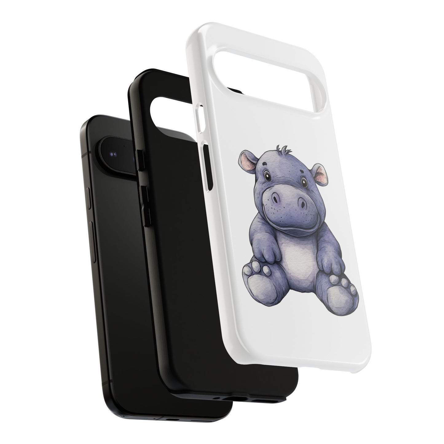 Cute Hippo Phone Case, Unique Tough Cases, Animal Lover Gift, Cute Animal Design, Baby Animal Phone Accessory
