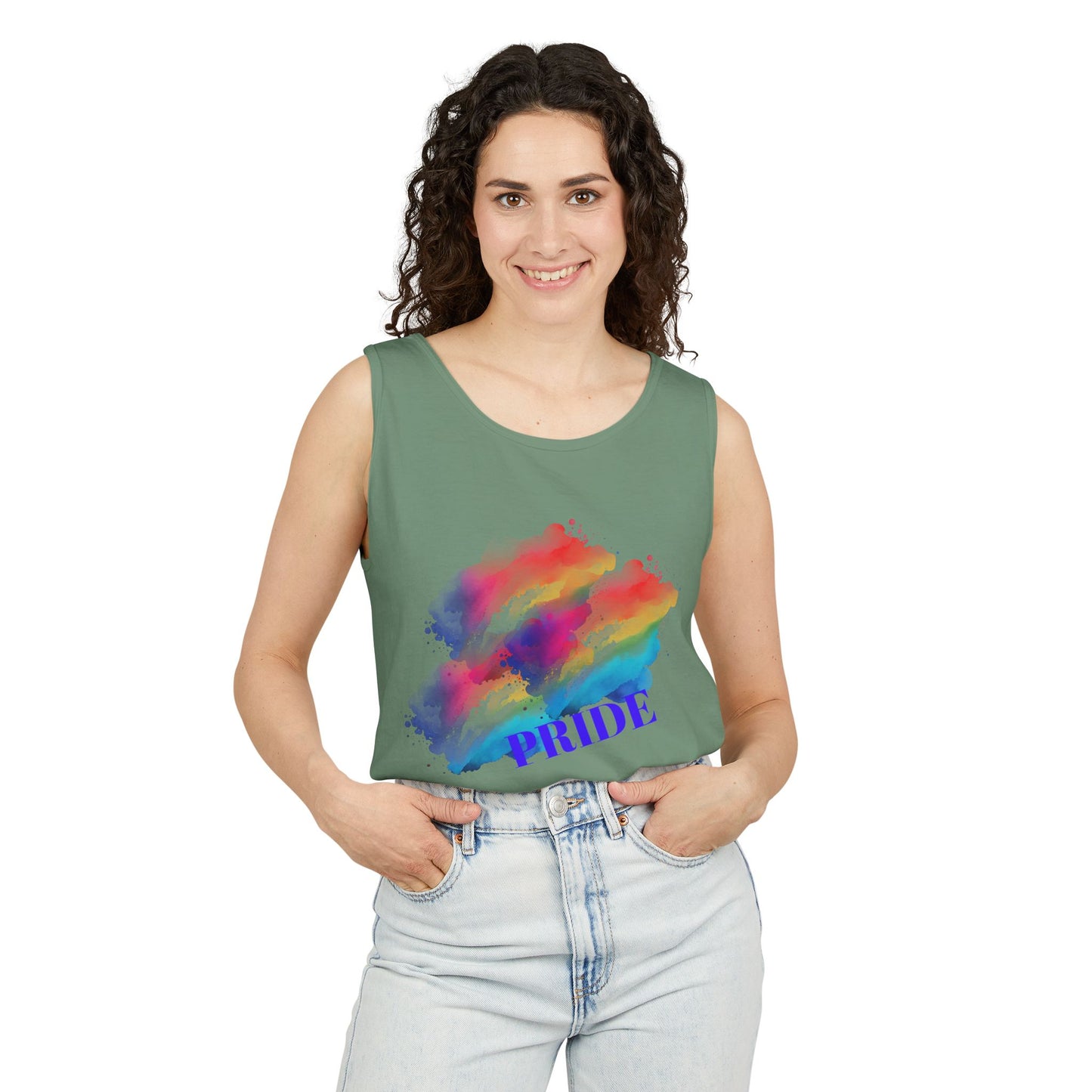 Vibrant Watercolor Unisex Tank Top, Summer Fashion, Pride Apparel, Beach Wear, Casual Top, LGBTQ+ Gift