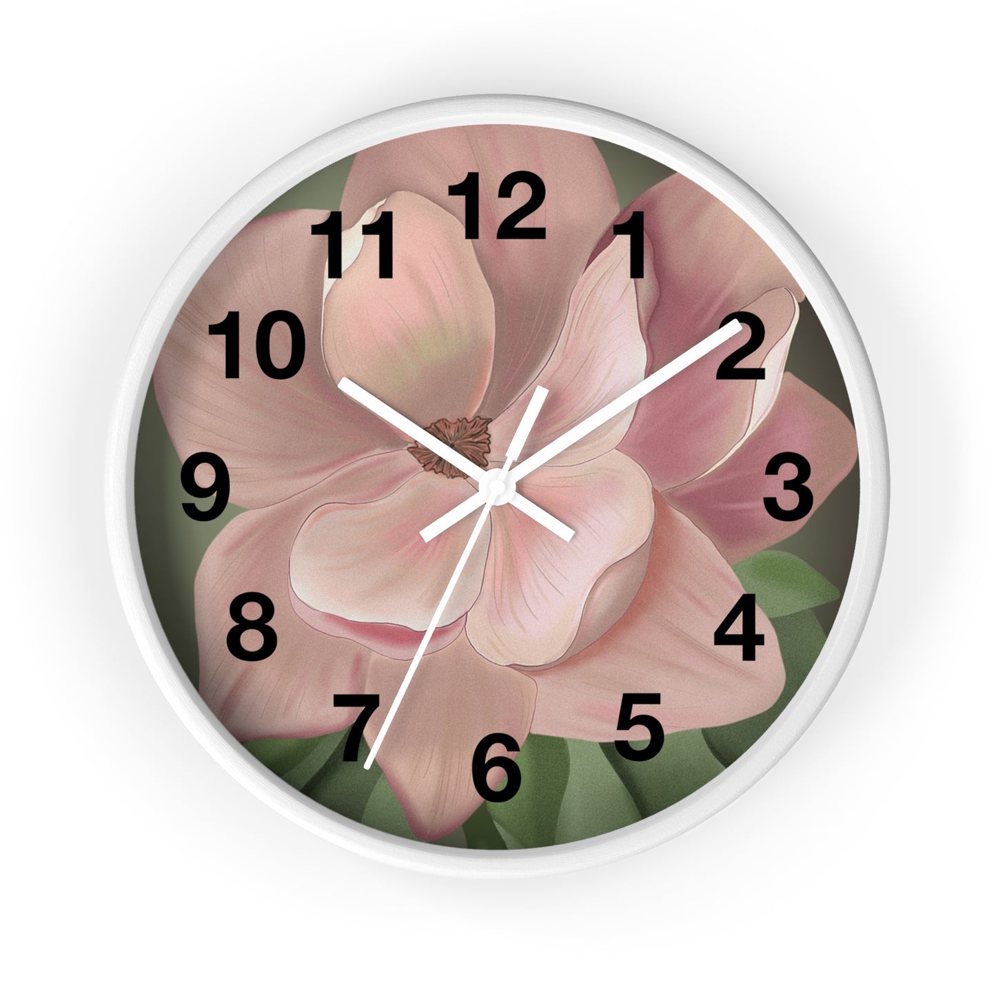 Floral Wall Clock - Elegant Timepiece, Home Decor, Gift for Flower Lovers, Mother's Day, Spring Decor, Nature Inspired