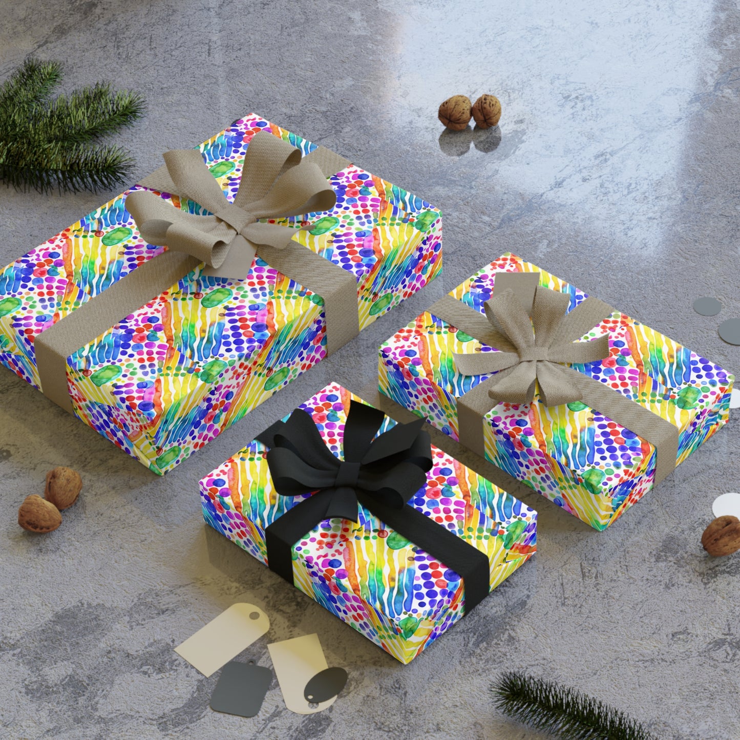 Vibrant Floral Gift Wrapping Paper Roll, Colorful Wrapping Paper, Birthday or Holiday Gift Wrap, Party Supplies, Eco-Friendly Gift Wrap
