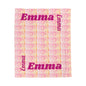 Personalized Velveteen Plush Blanket for Cozy Nights - Emma