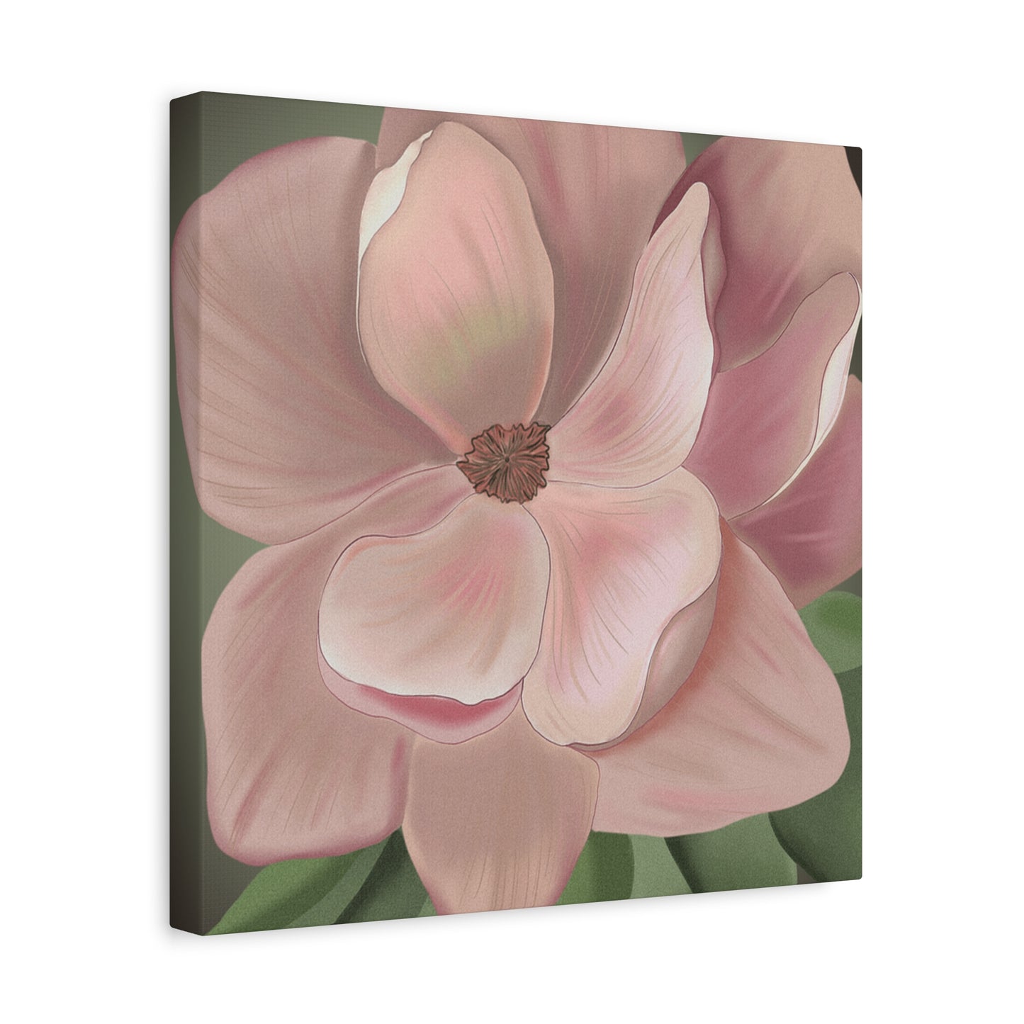 Matte Canvas, Stretched, 1.25" Pink Flowers