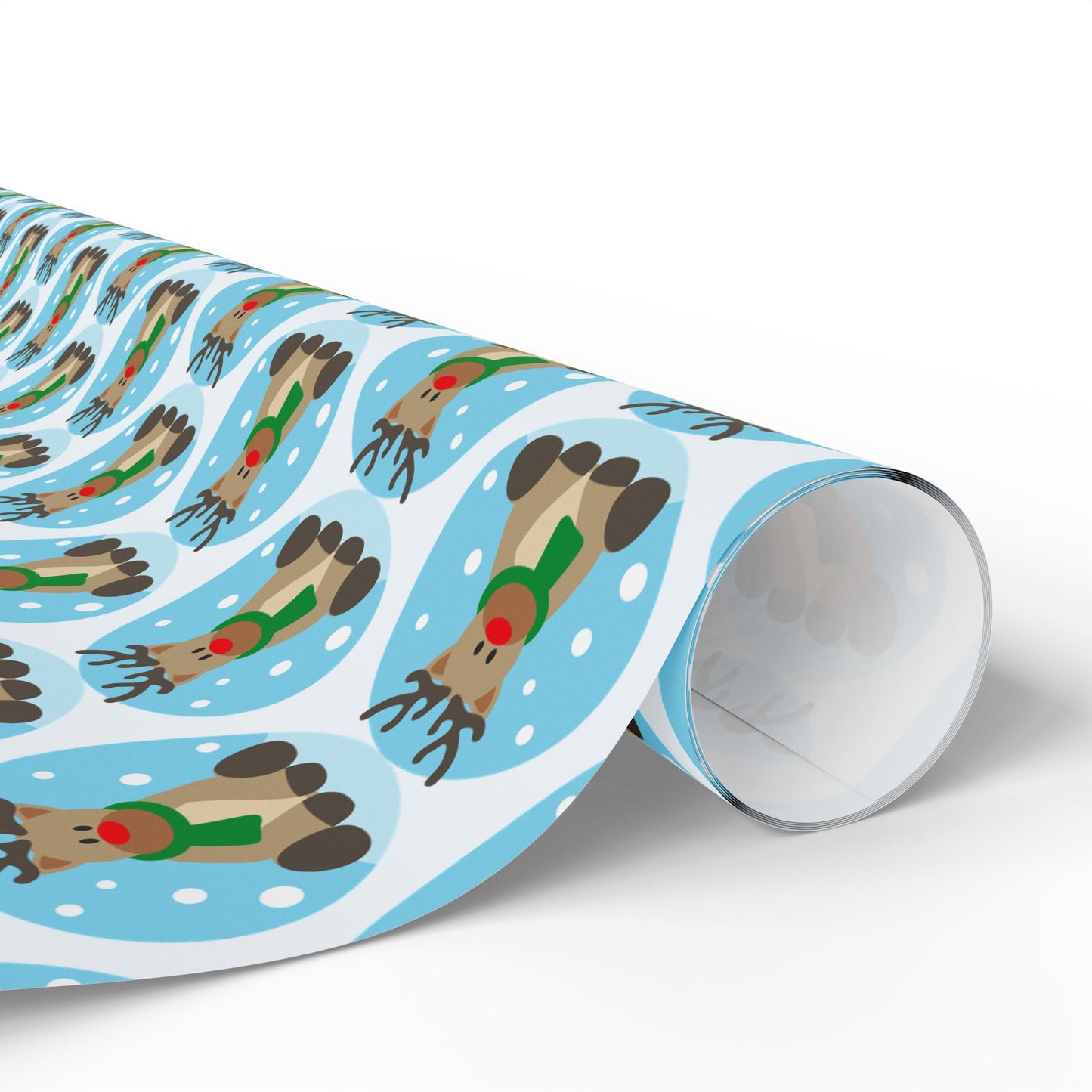 Wrapping Paper — Cheerful Reindeer Pattern Holiday Gift Wrap