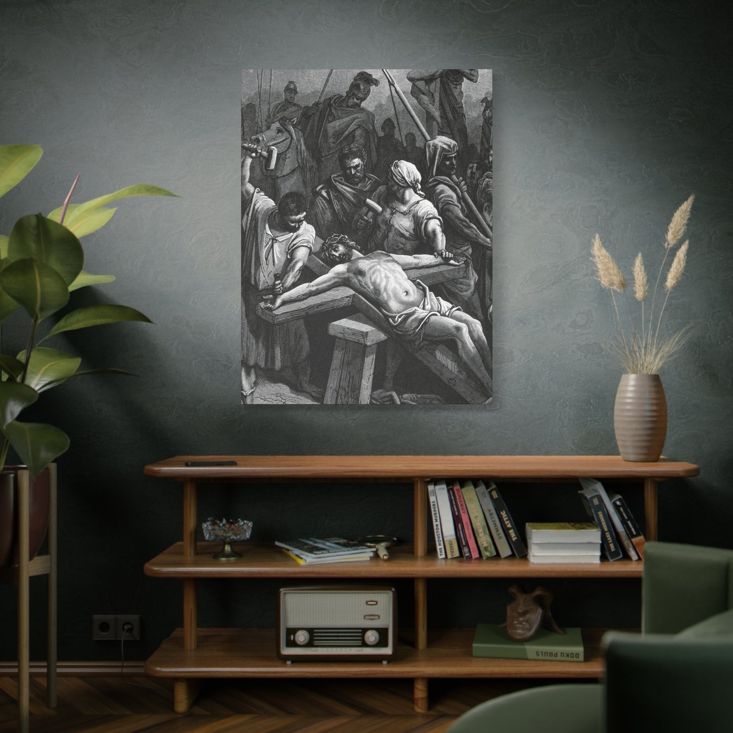 Crucifixion Art Matte Canvas Print – Stretched Religious Wall Decor