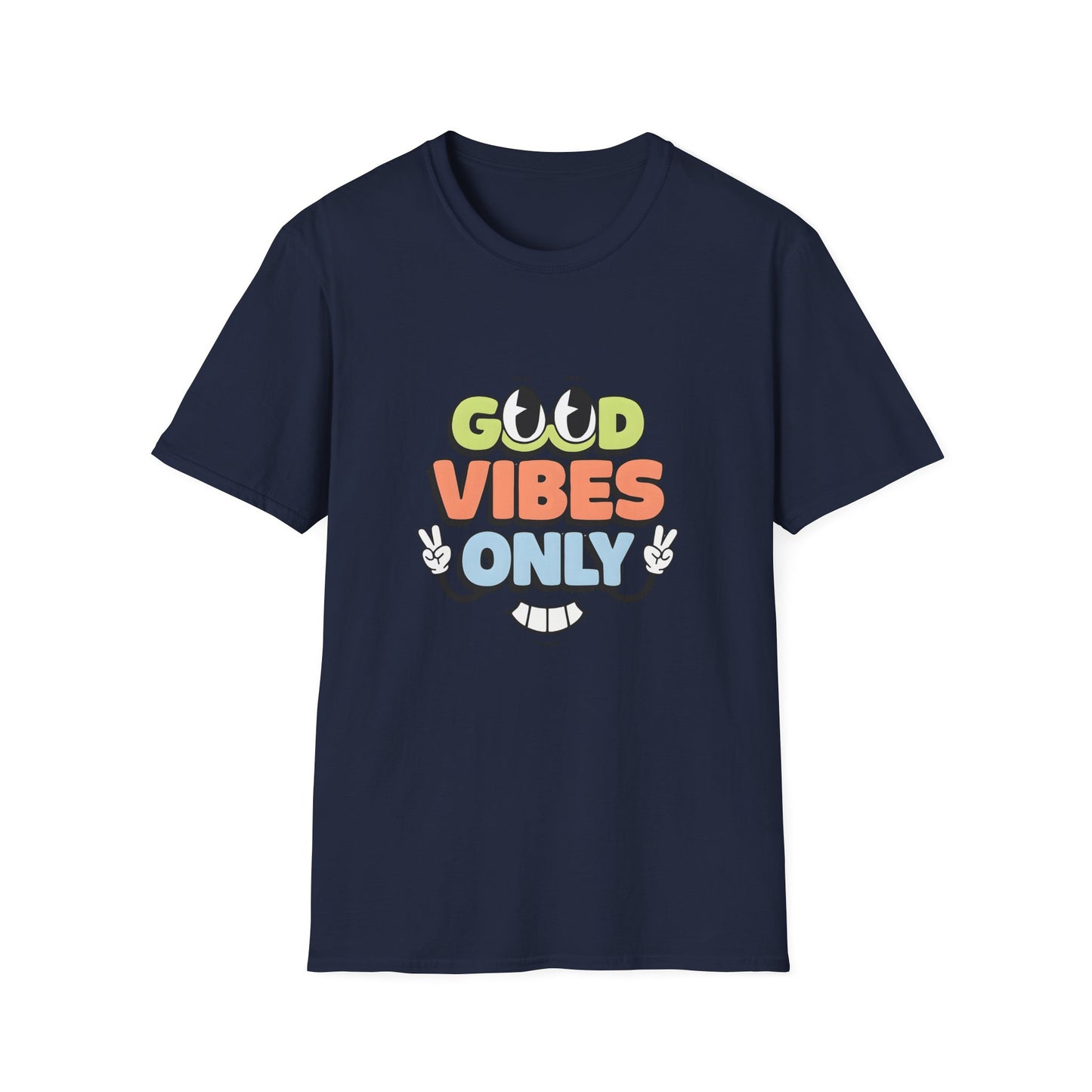 Good Vibes Only T-Shirt — Retro Smiley Graphic Tee