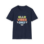 Good Vibes Only T-Shirt — Retro Smiley Graphic Tee