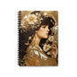 Elegant Floral Spiral Notebook - Ruled Lined Journal for Writing, Sketching, Planning, Gift for Her, Aesthetic Stationery