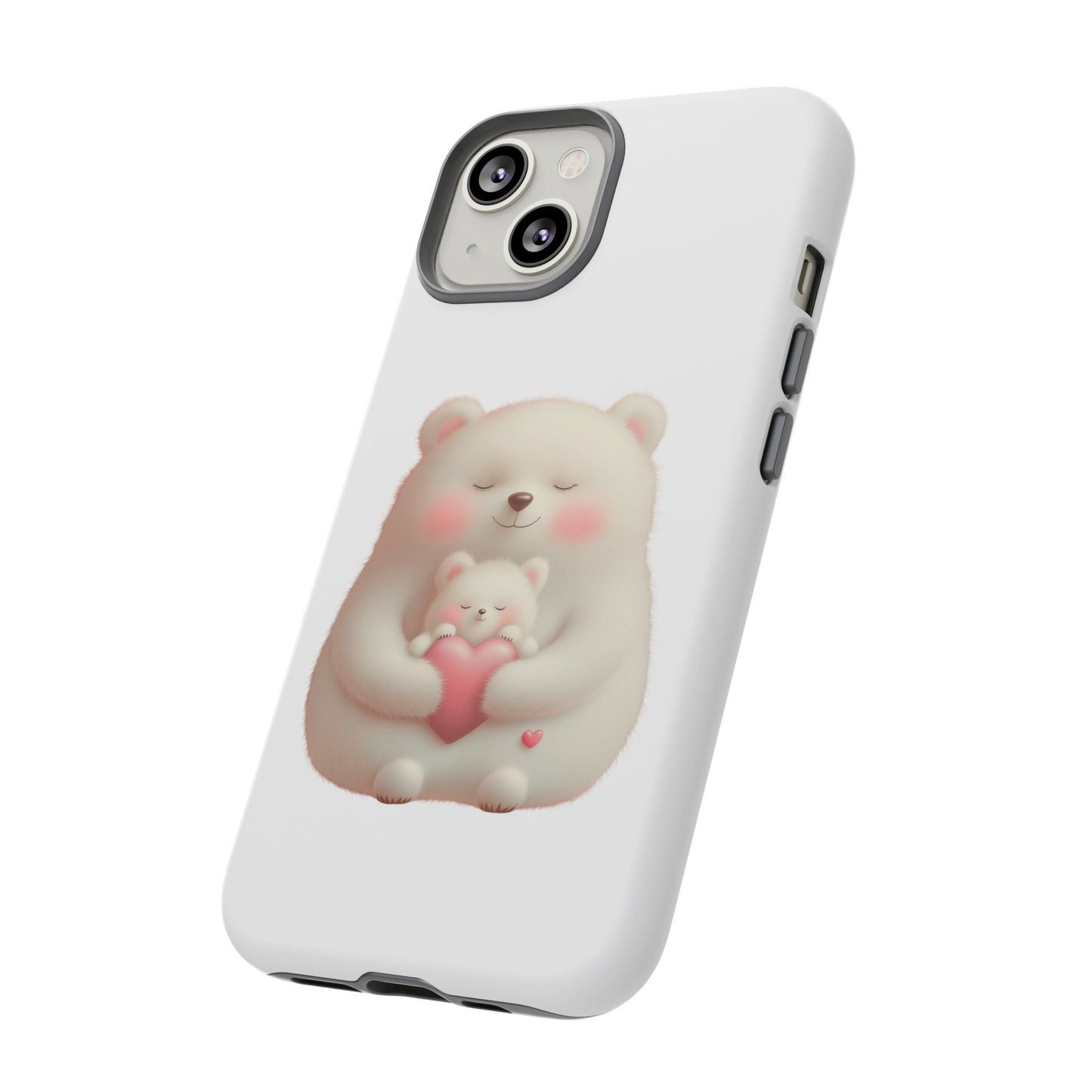 Cute Bear Phone Case, Tough Cases, Animal Lover Gift, Kids Accessories, Mother’s Day, Heartwarming Design