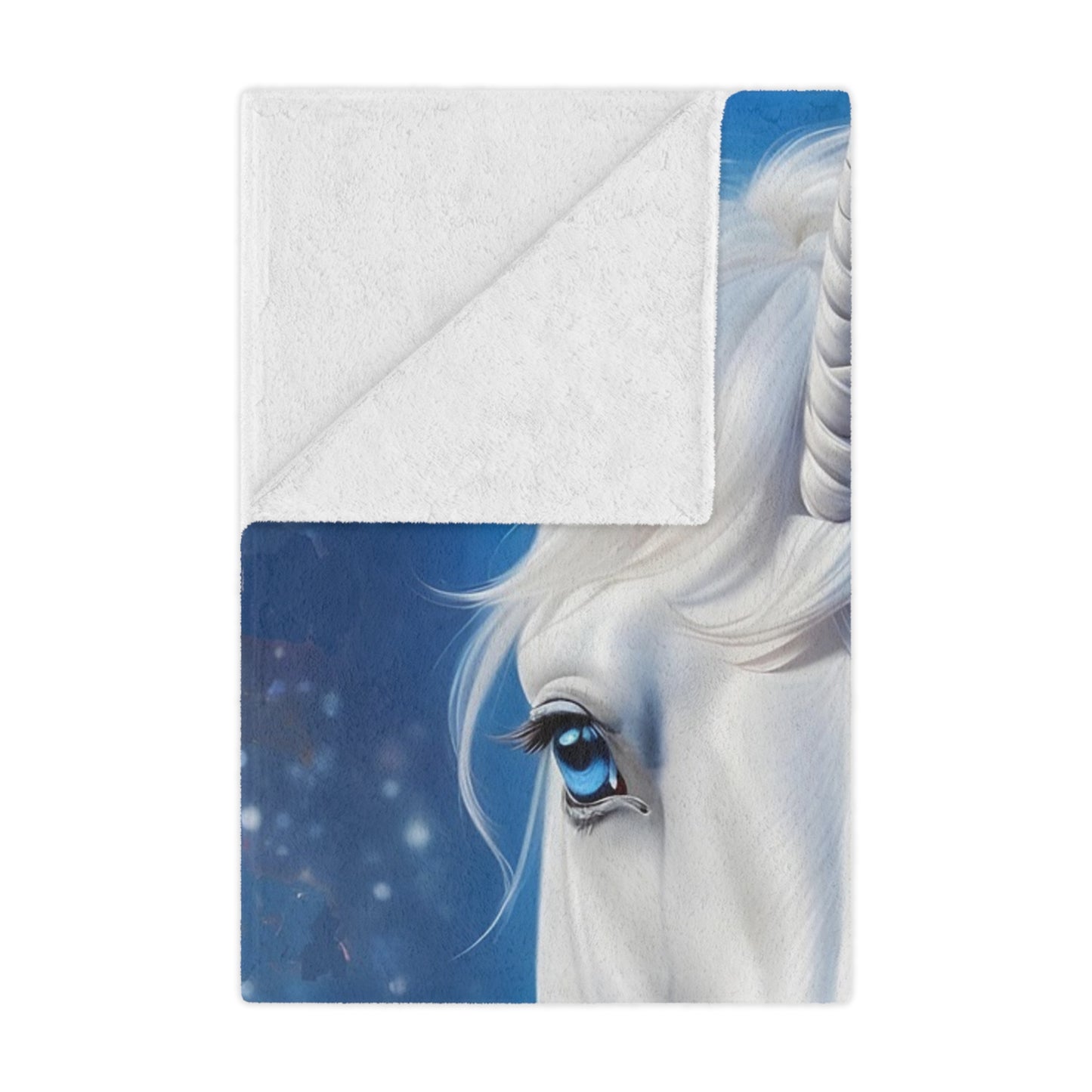 Magical White Unicorn Minky Blanket — Soft Fantasy Throw for Kids & Unicorn Lovers