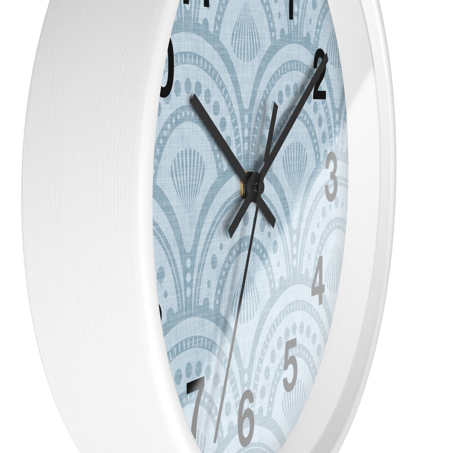 Coastal Blue Art Deco Wall Clock