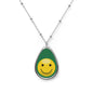 Smiley Avocado Necklace, Fun Jewelry Gift, Cute Charm, Casual Accessory, Trendy Minimalist, Friendship Present, Happiness Vibe