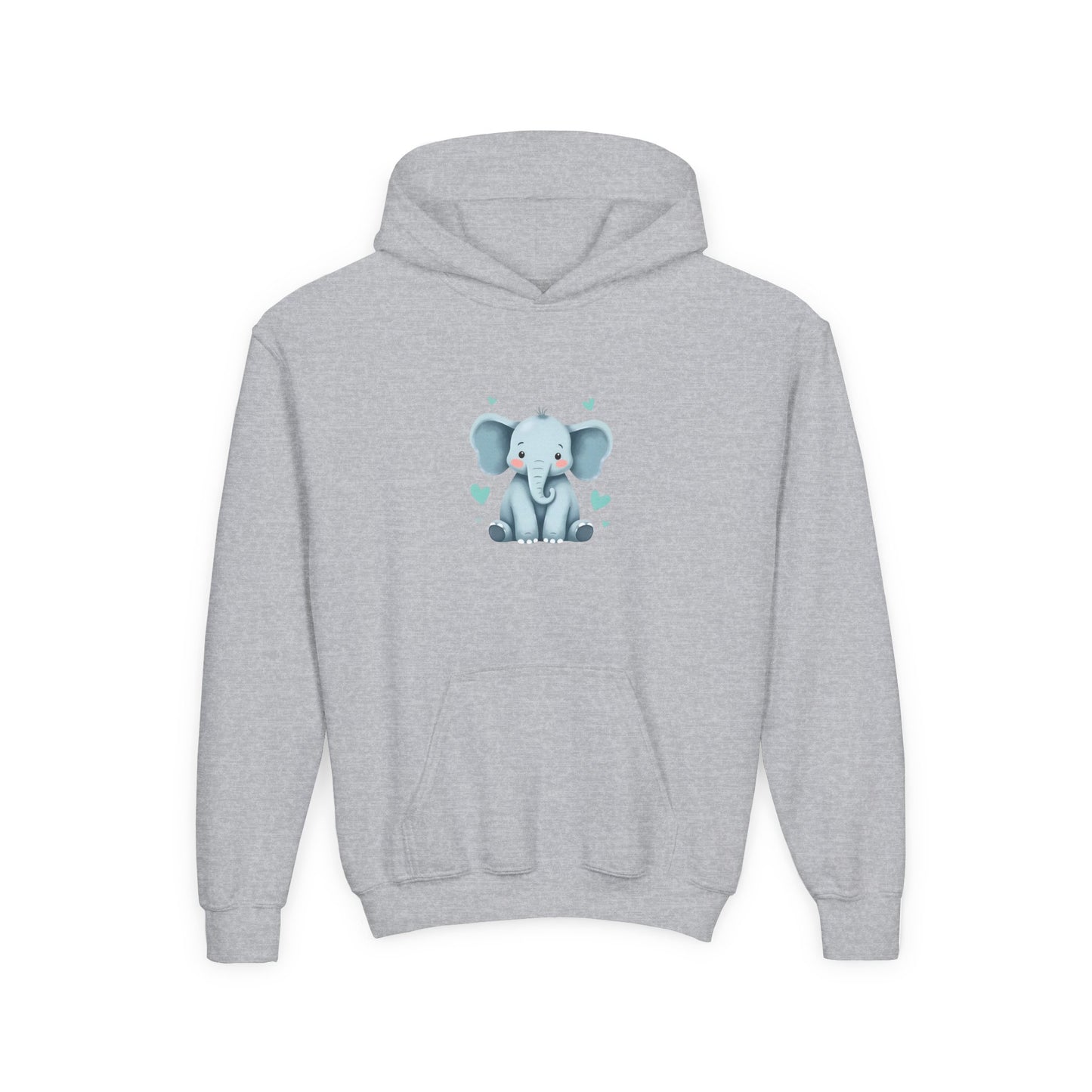 Youth Elephant Hoodie for Kids, Cute Animal Hoodie, Cozy Sweatshirt for Boys and Girls, Birthday Gift, Casual Layering