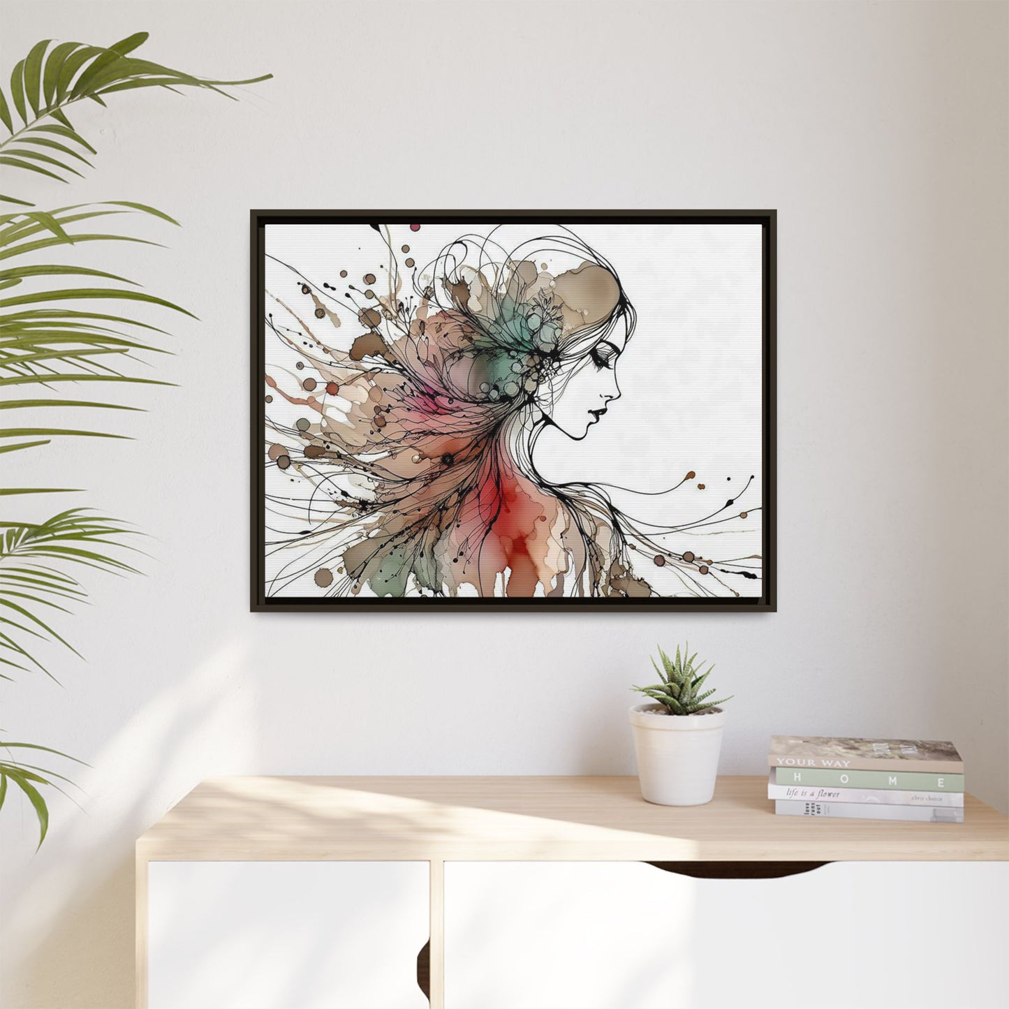 Matte Canvas, Framed (Multi-color) - Girl Whispers