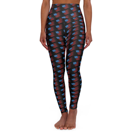 High Waisted Yoga Leggings with Bold Pattern, Activewear for Fitness, Workout Leggings, Gym Essentials, Christmas Gift, Trendy [...]