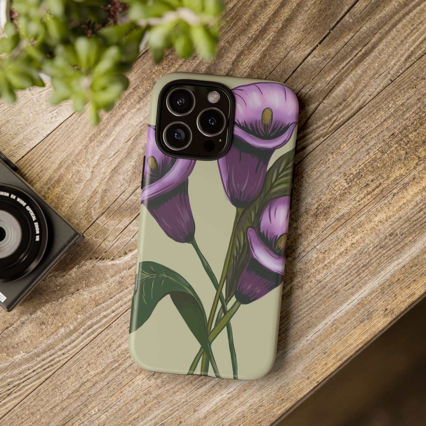 Floral Phone Case - Tough Cases, Purple Flower Design, Cell Phone Accessories, Gift for Her, Nature Lover Essentials