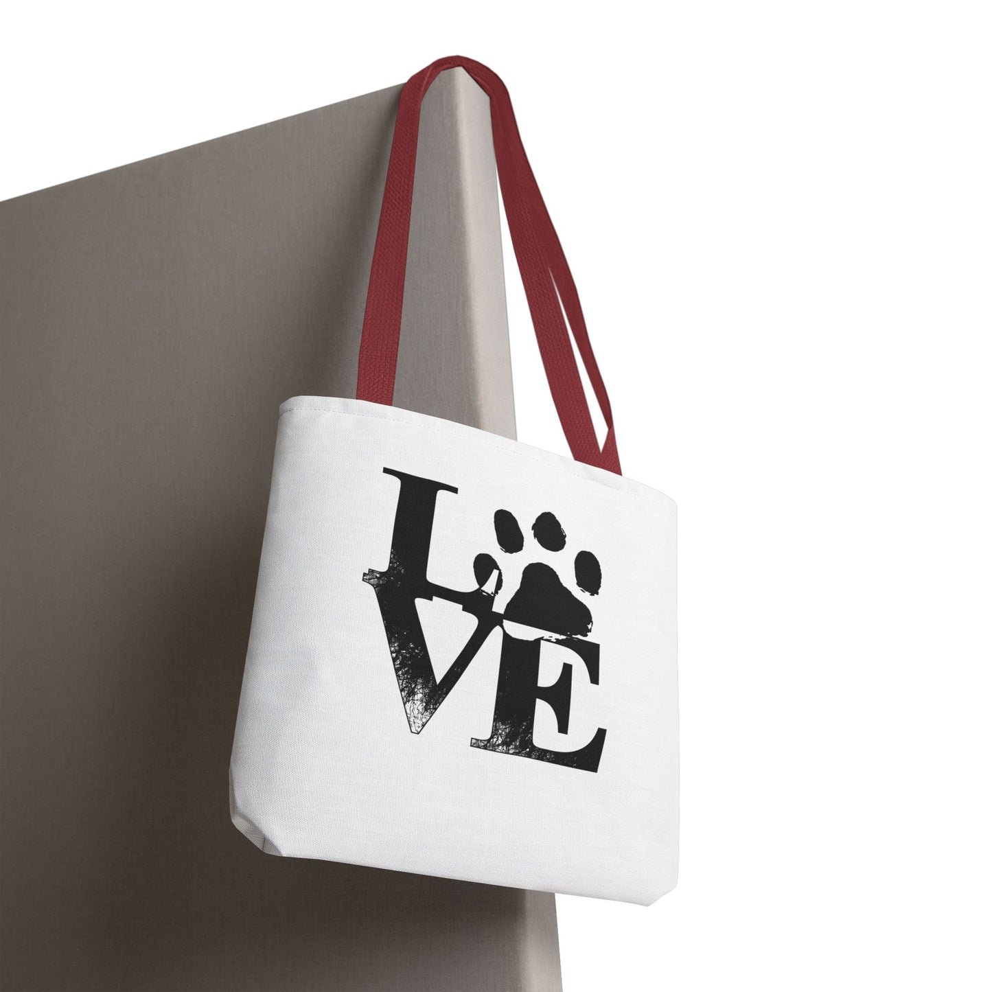 Love Paw Print Tote Bag, Pet Lover's Gift, Eco-Friendly Shopping Bag, Animal Rescue Fundraiser, Personalized Pet Tote