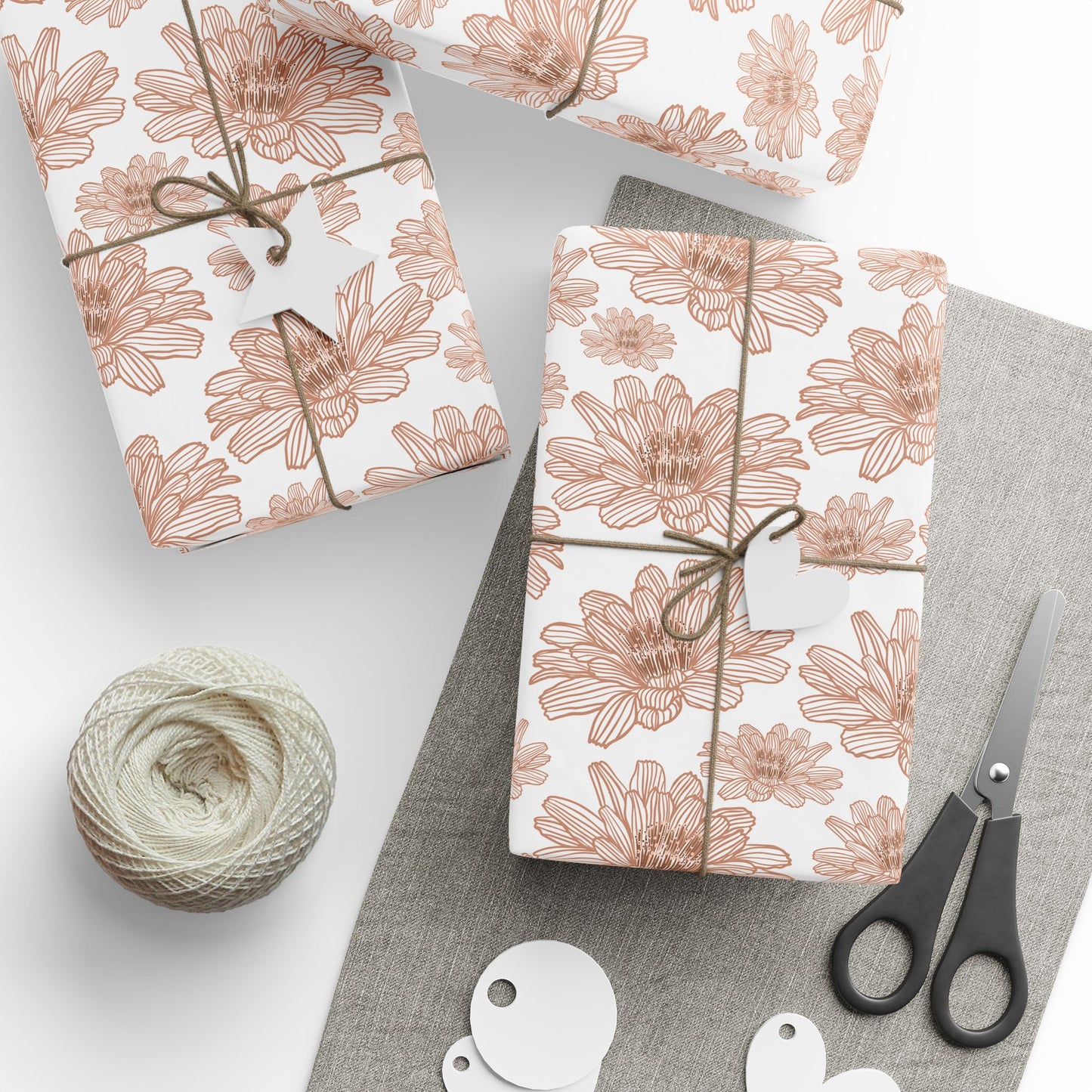 Elegant Floral Wrapping Paper, Gift Wrap for Birthdays, Weddings, Anniversaries, Holidays, Eco-Friendly Gift Wrap