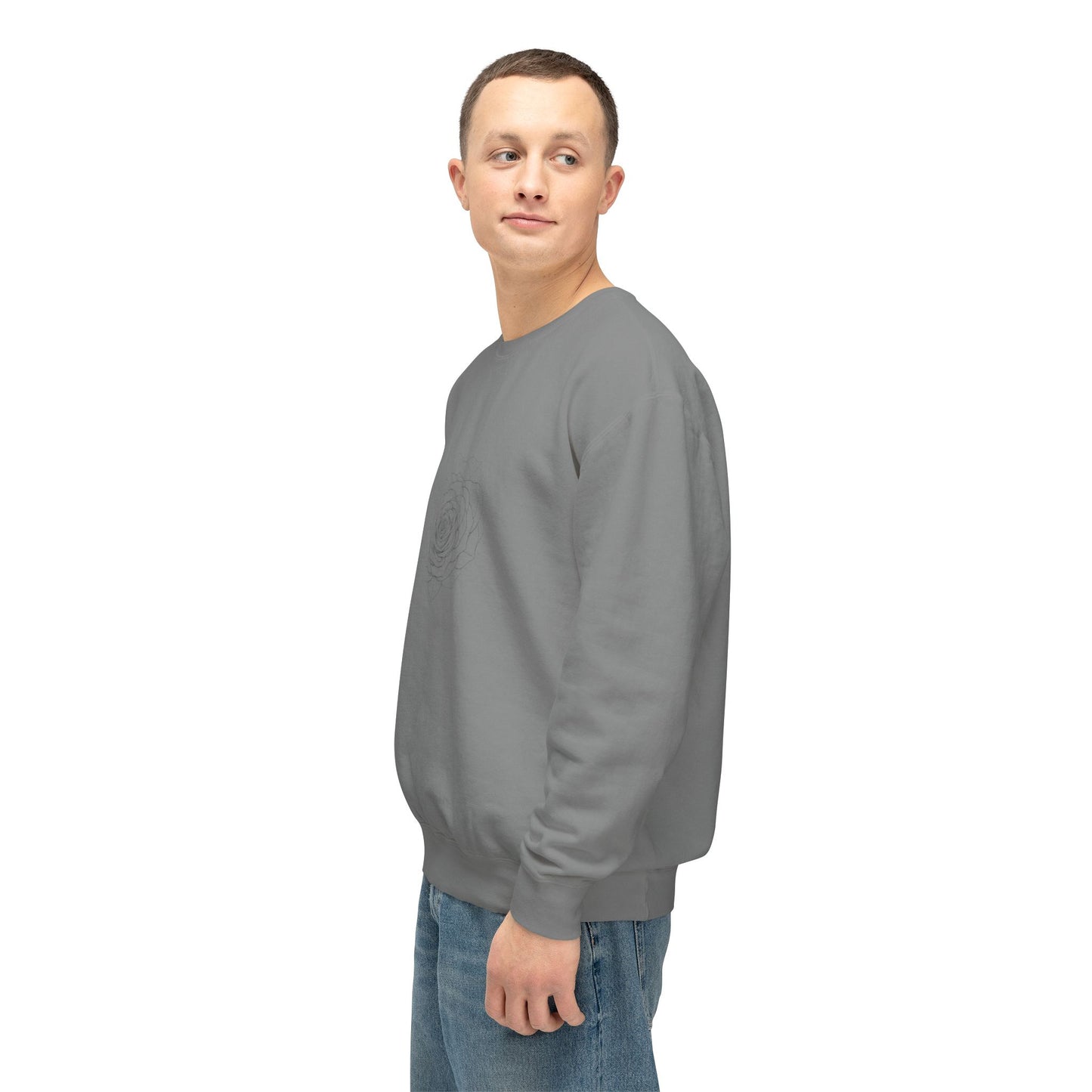 Minimalist Floral Crewneck Sweatshirt, Cozy Unisex Pullover, Casual Spring Apparel, Perfect Gift for Her, Everyday Comfort