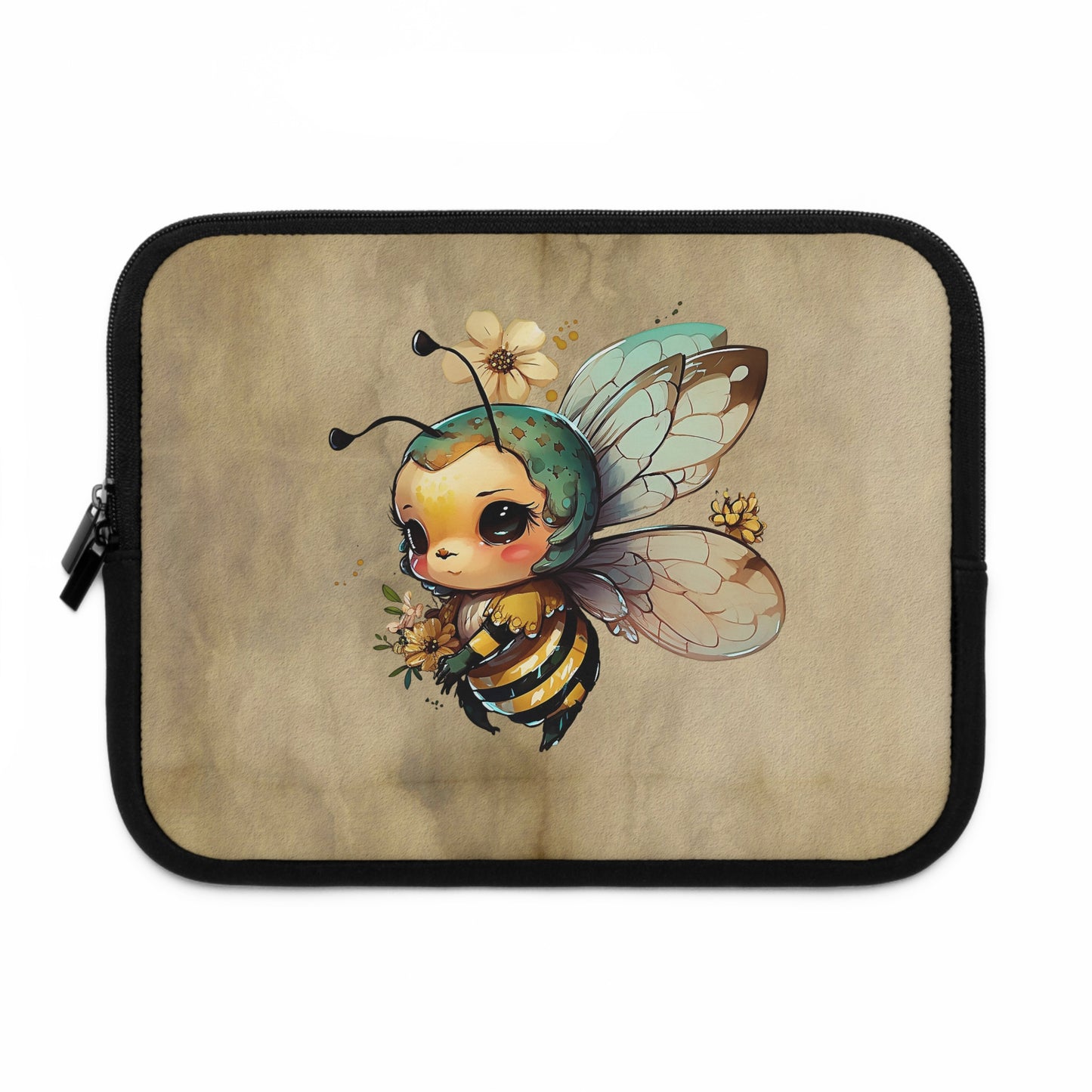 Cute Bee Laptop Sleeve, Laptop Case for Students, Creative Gadget Cover, Unique Gift for Nature Lovers, Floral Tech Accessory