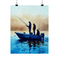 Fishing Adventure Matte Vertical Posters, Watercolor Art Print, Wall Decor,