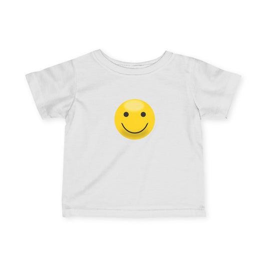 Cute Infant T-Shirt with Smiley Face, Baby Tee, Toddler Clothing, Personalized Gift, Cute Baby Outfit, Summer Wear