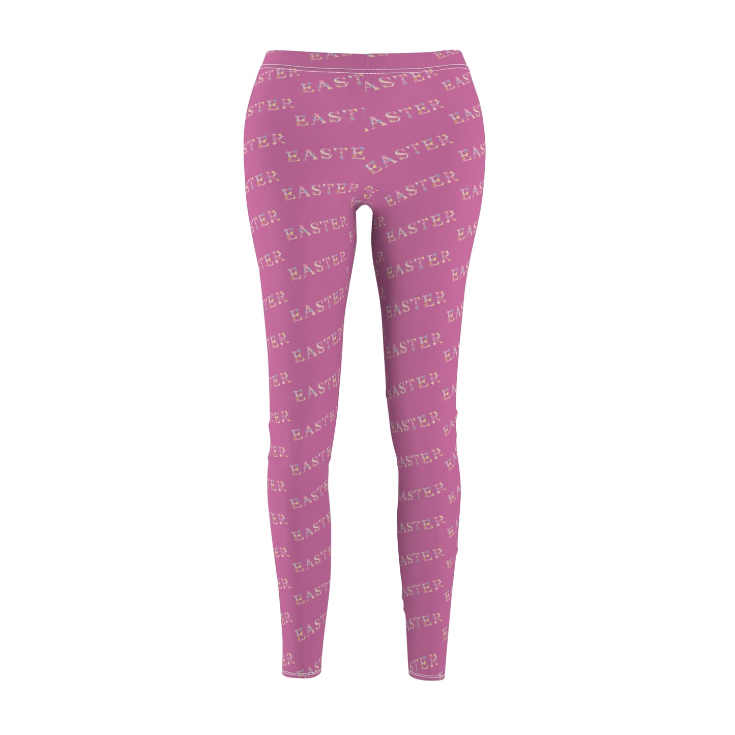 Easter Vibe Casual Leggings - Perfect for Spring, Yoga, Lounging, Holiday Celebrations, Fitness - Women's Cut & Sew
