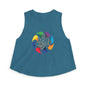 Music Note Mandala Crop Top – Colorful Boho Festival Tank