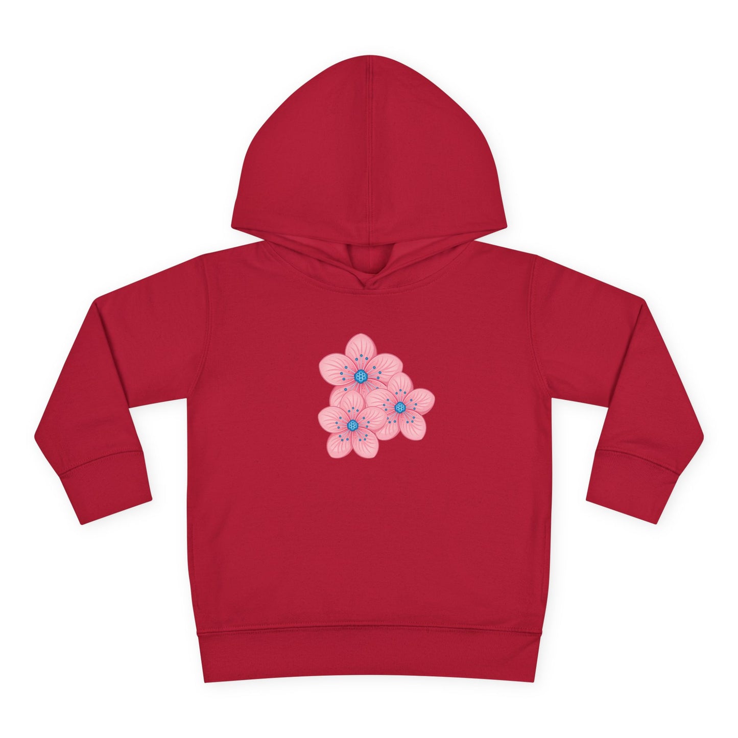 Adorable Toddler Pullover Fleece Hoodie with Pink Flower Design, Kids Sweatshirt, Toddler Clothing, Spring Outfit, Cute Gift for Kids
