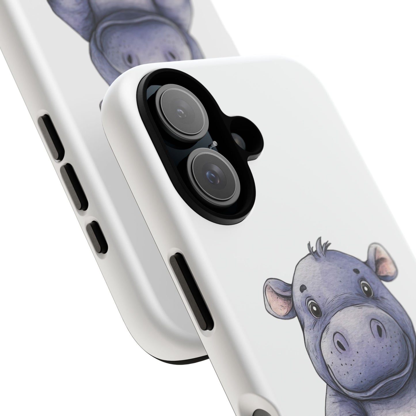 Cute Hippo Phone Case, Unique Tough Cases, Animal Lover Gift, Cute Animal Design, Baby Animal Phone Accessory