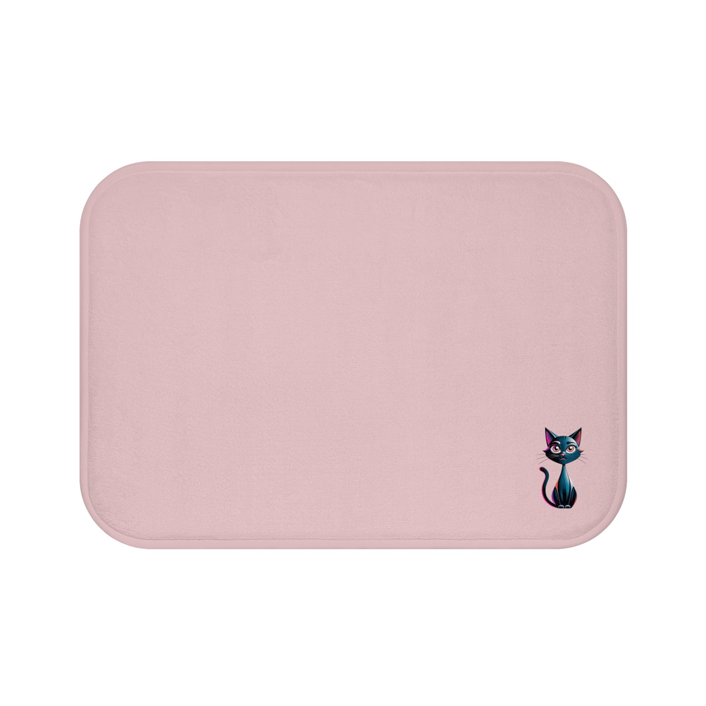 Pink Cat Bath Mat, Cute Bathroom Decor, Cat Lover Gift, Soft Absorbent Mat, Pet-Themed Home Essentials, Pink Cat Decor