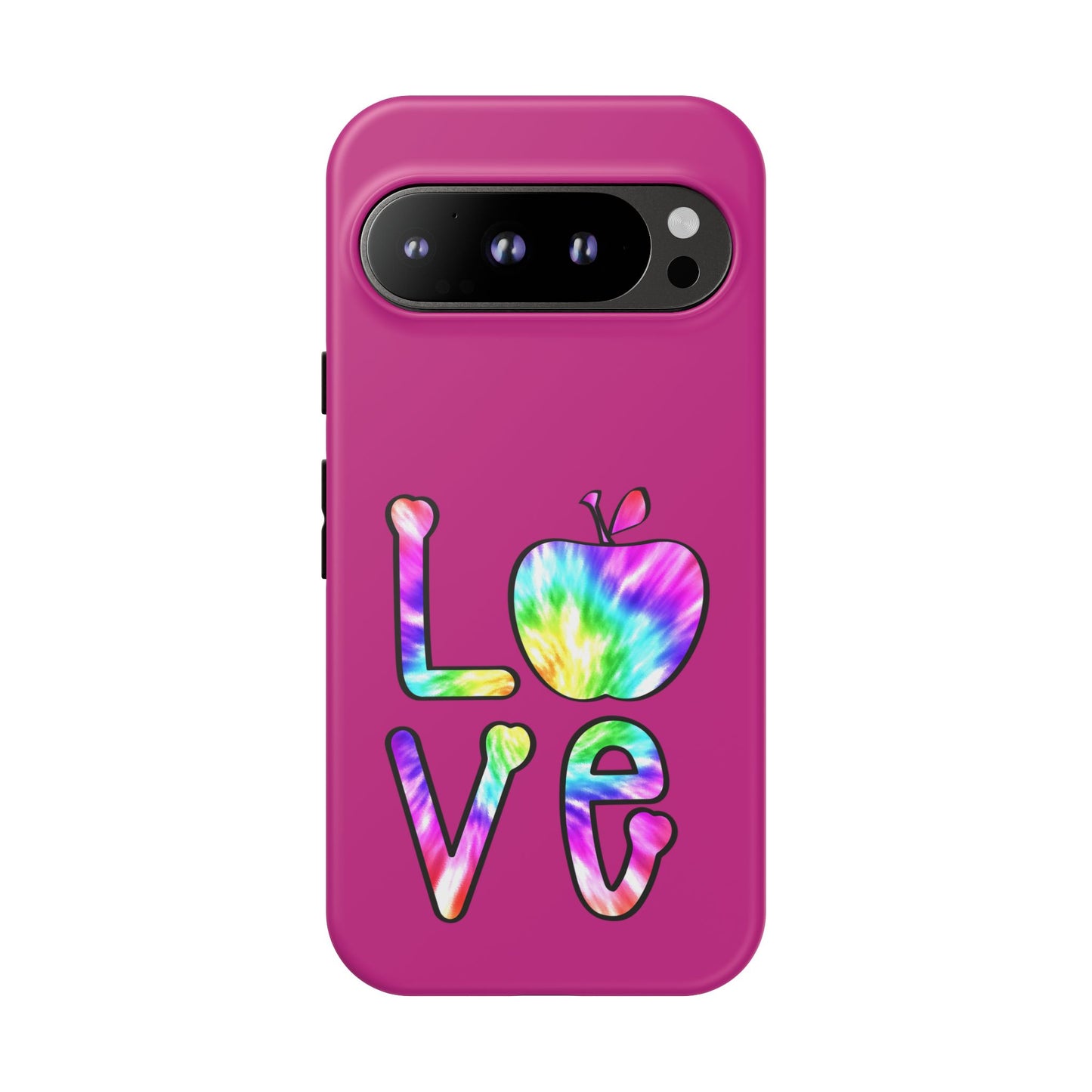 Colorful Love Phone Case, Tough Cases for iPhone, Cute Phone Accessory, Gift for Her, Summer Vibe Phone Cover