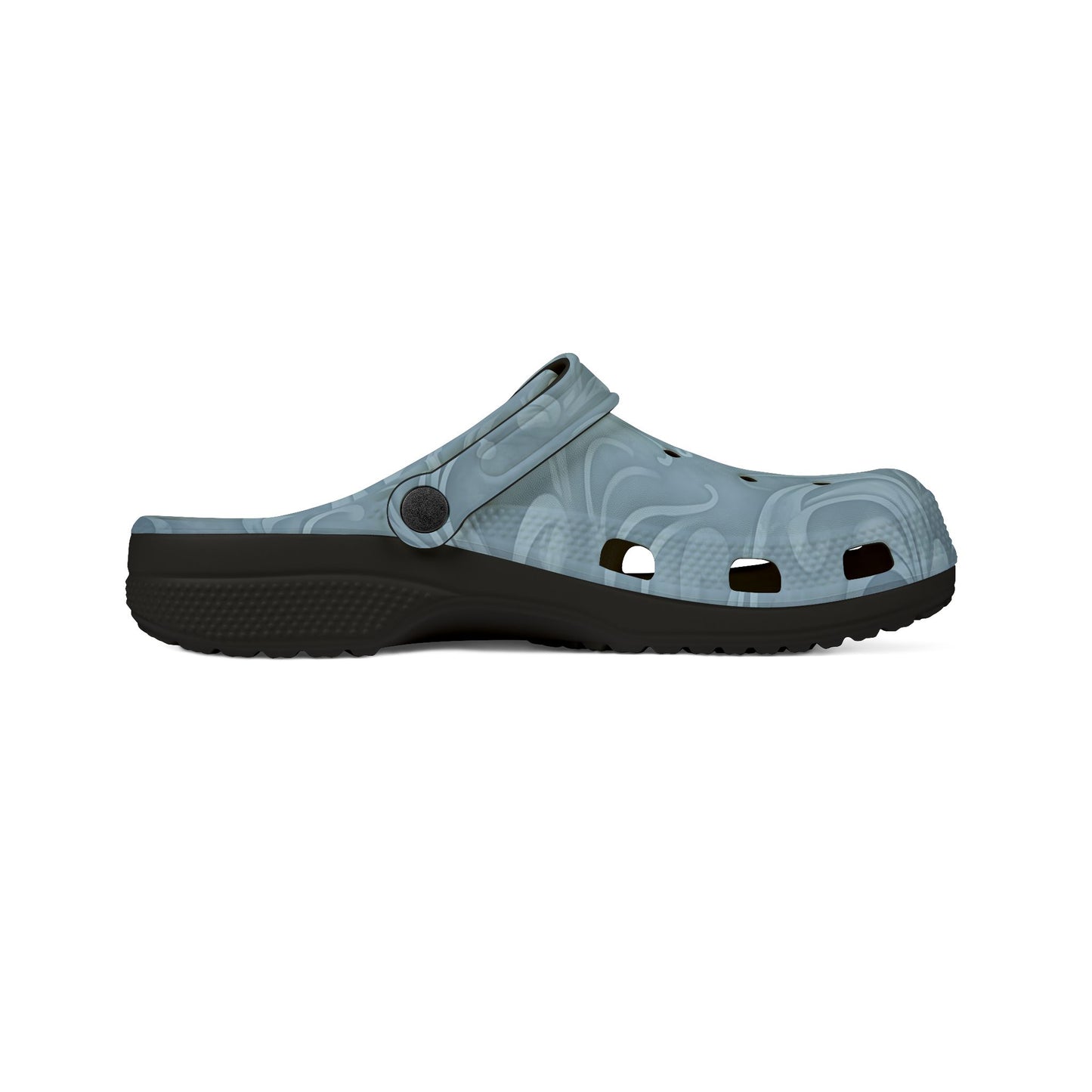 Blue Swirl EVA Foam Clogs — Comfortable Water-Friendly Slip-On Shoes