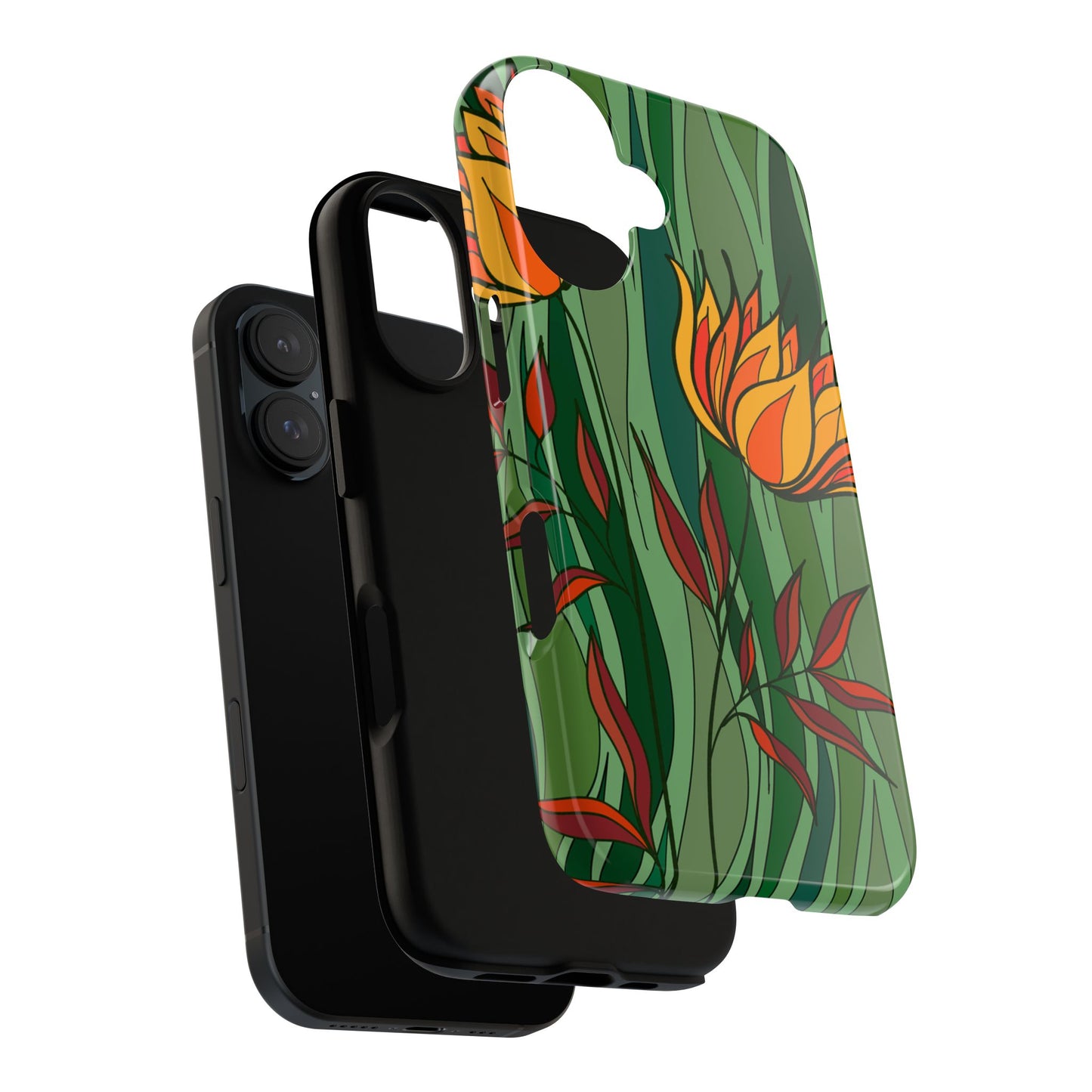 Vibrant Floral Phone Case, Nature-Inspired Tough Case, Eco-Friendly Cover, Unique Gift for Nature Lovers, Spring Decor
