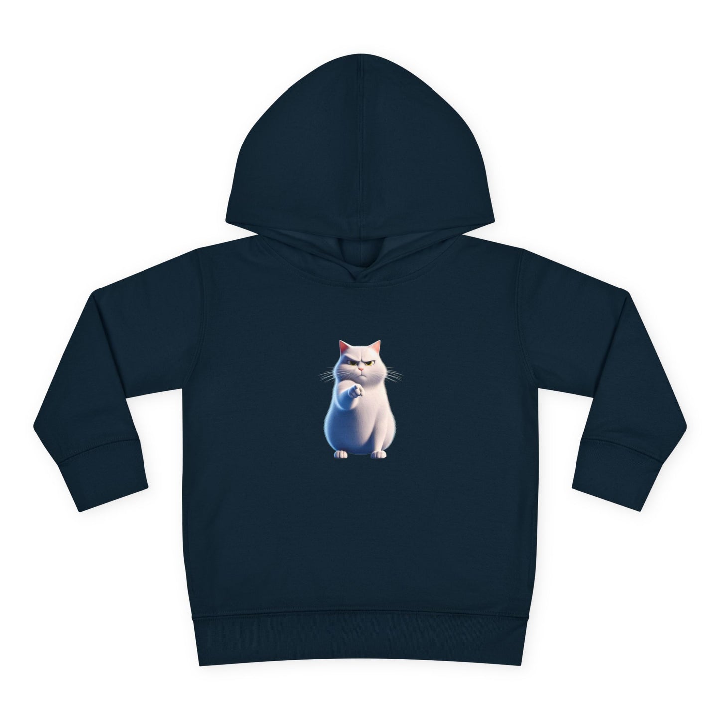 Cute Cat Toddler Hoodie, Fleece Pullover, Kids Sweatshirt, Birthday Gift, Animal Lover Apparel, Cozy Kids Clothing