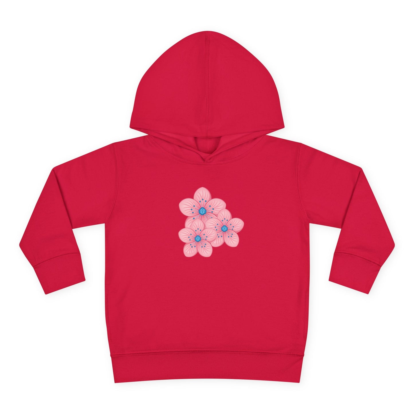 Adorable Toddler Pullover Fleece Hoodie with Pink Flower Design, Kids Sweatshirt, Toddler Clothing, Spring Outfit, Cute Gift for Kids