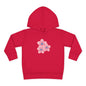 Adorable Toddler Pullover Fleece Hoodie with Pink Flower Design, Kids Sweatshirt, Toddler Clothing, Spring Outfit, Cute Gift for Kids