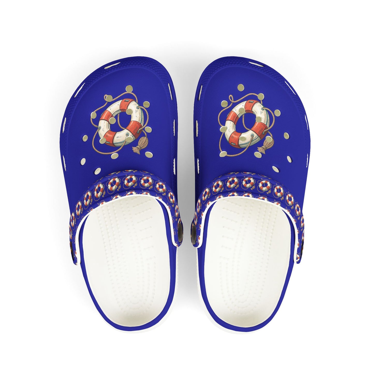 Nautical-Themed Kid's EVA Foam Clogs, Fun Summer Footwear, Waterproof Kids Shoes, Beach & Pool Accessory, Adorable Kids Footwear