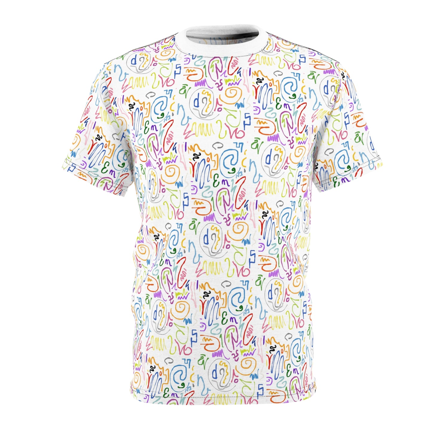 Colorful Artistic Unisex Tee, Fun Graphic T-Shirt, Casual Wear, Gift for Art Lovers, Summer Style